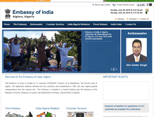 Tablet Screenshot of indianembassyalgiers.org
